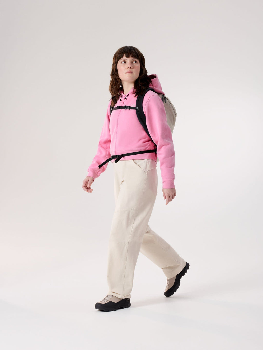 Emblem Fleece Full Zip Crop Hoody Women's