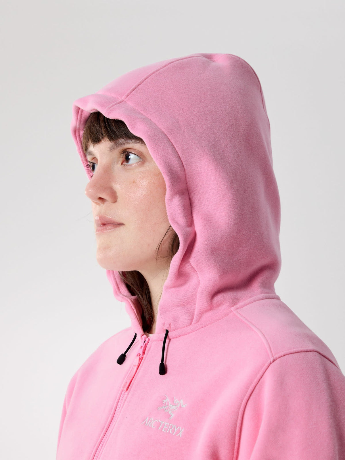Emblem Fleece Full Zip Crop Hoody Women's