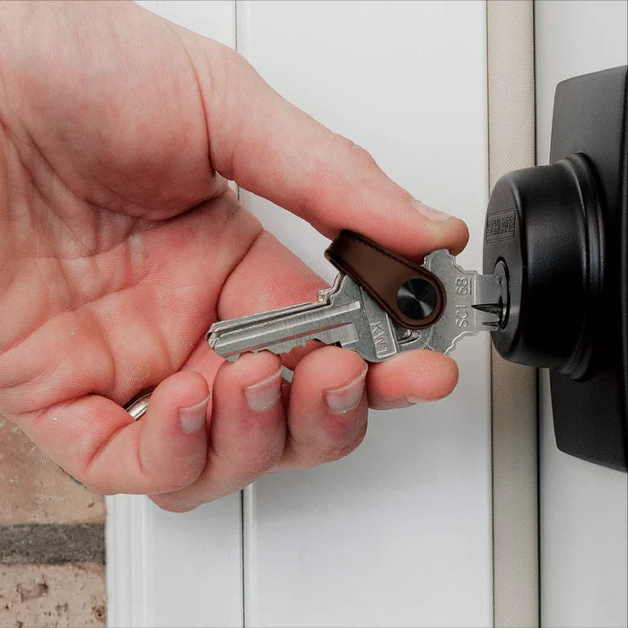 KeySmart Mini Minimalist Leather Key Holder Brown