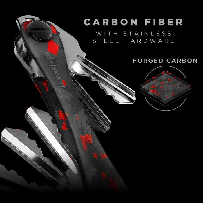 KeySmart Keyholder  Red Forged Carbon
