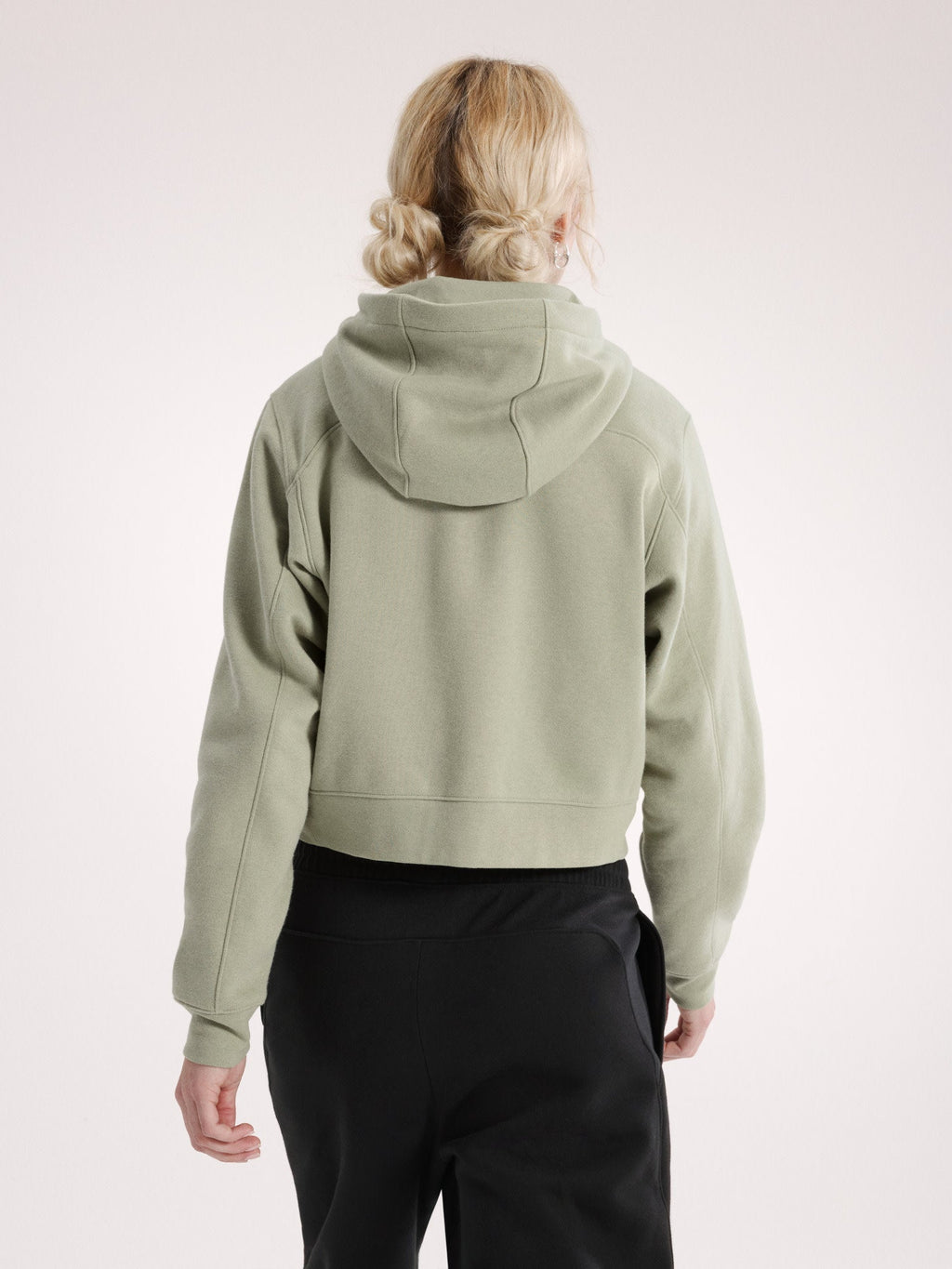 Emblem Fleece Full Zip Crop Hoody Women's