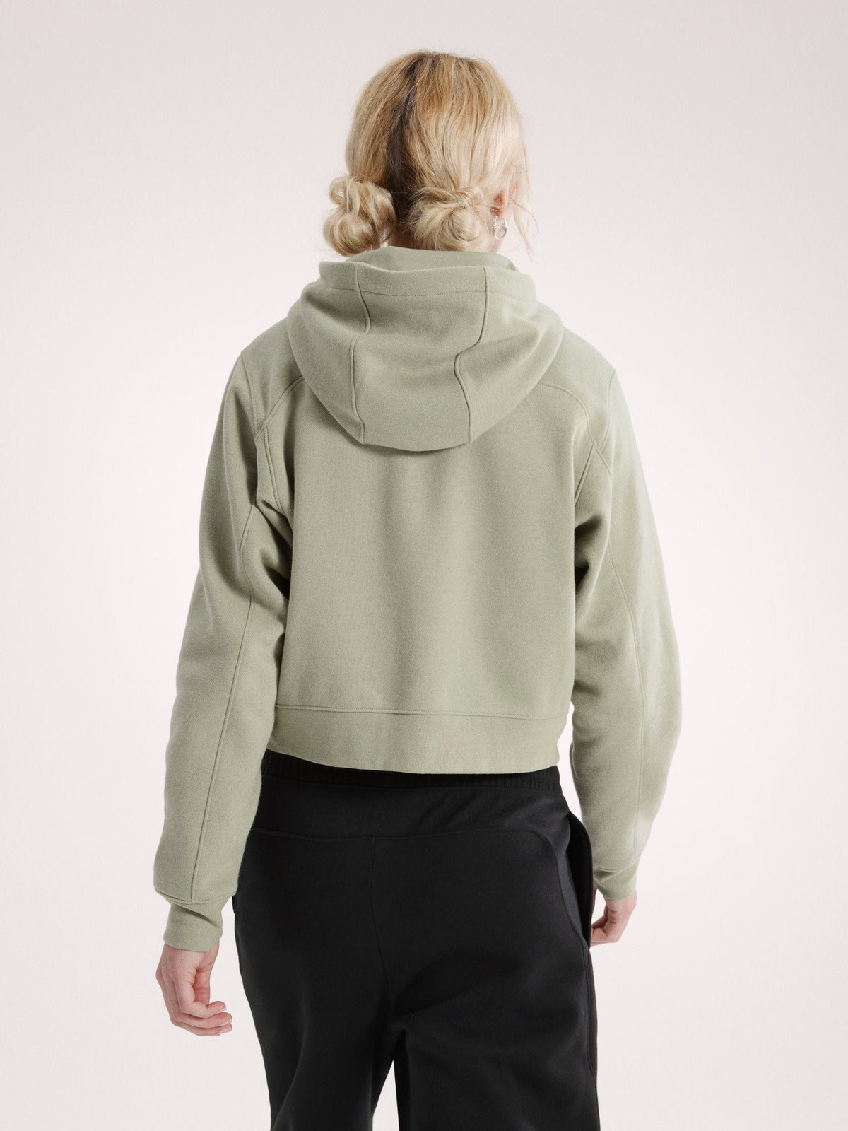 Emblem Fleece Full Zip Crop Hoody Women's