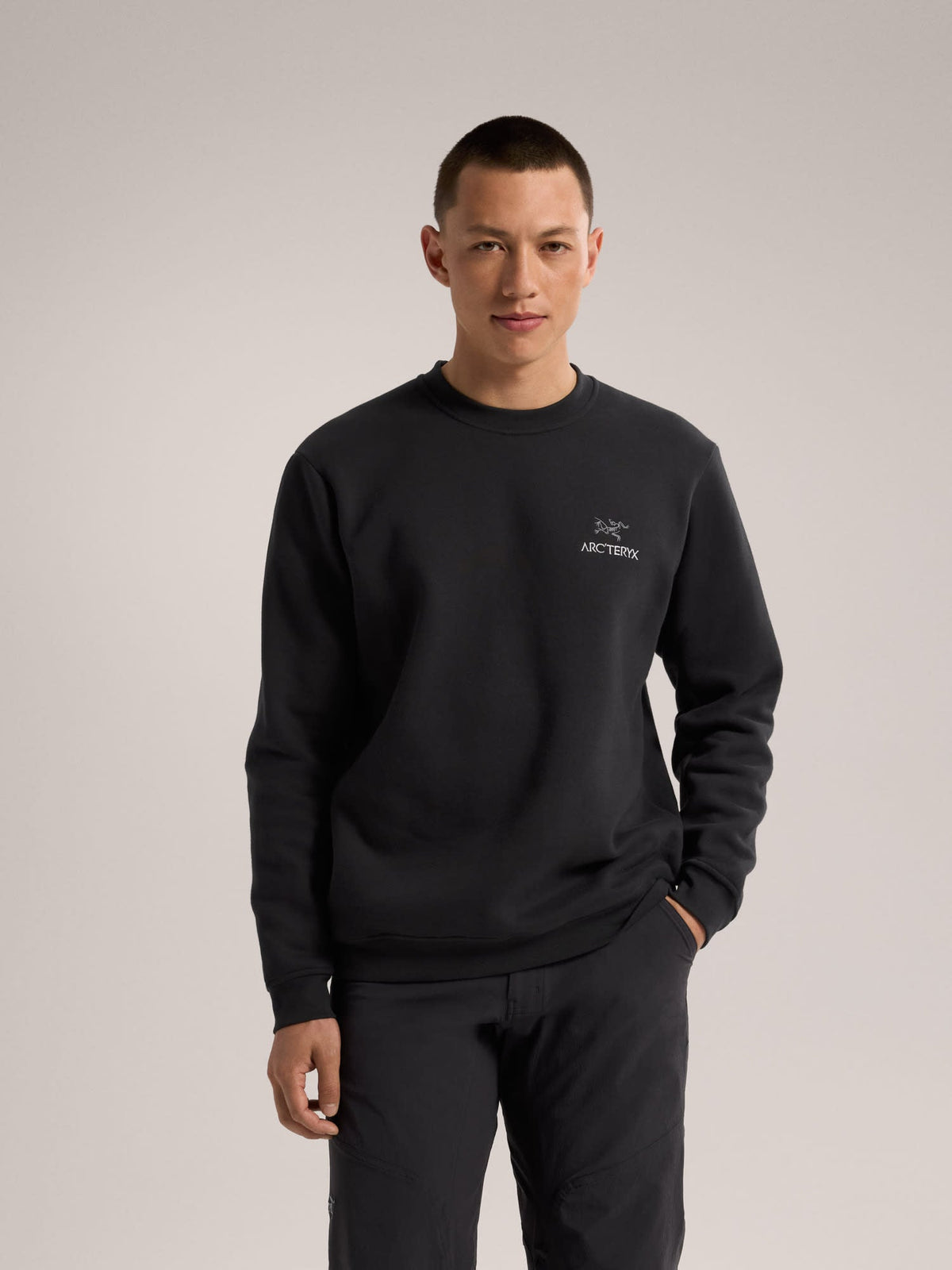 Emblem Fleece Crew Neck Pullover Men's