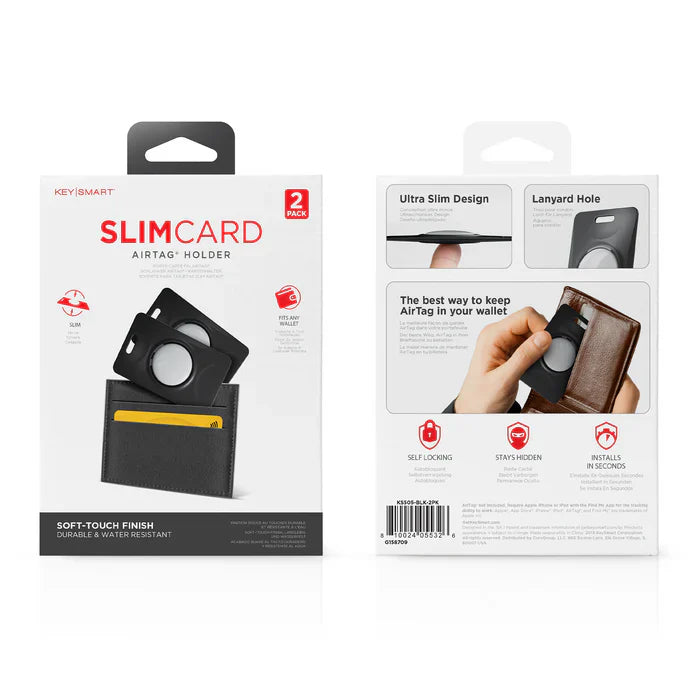 KeySmart SlimCard Black 2pk